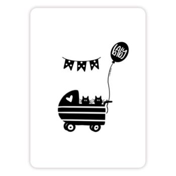Ansichtkaartje | Katten Tweeling baby