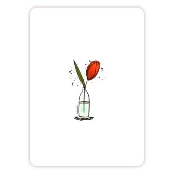 Ansichtkaartje | Tulp in vaasje
