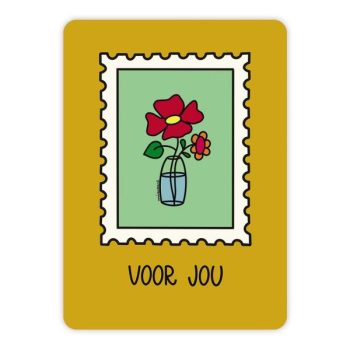 Ansichtkaartje | Voor jou - bloem