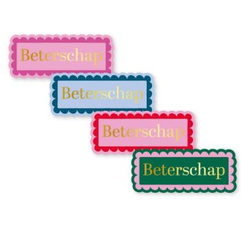 Kado Stickers | Beterschap 4 varianten (12stuks)