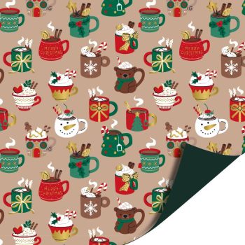 Kadopapier | Xmas Mugs (30cmx3m)