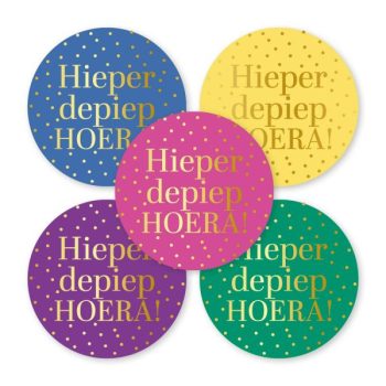 Kado Stickers | Hiperdepiep Hoera (10stuks)